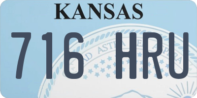 KS license plate 716HRU