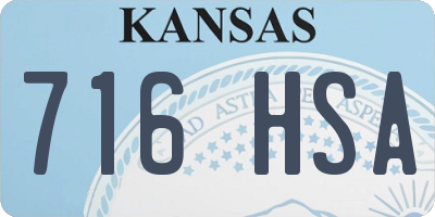 KS license plate 716HSA
