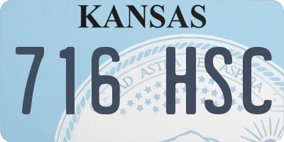 KS license plate 716HSC