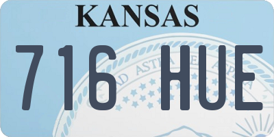 KS license plate 716HUE