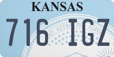 KS license plate 716IGZ