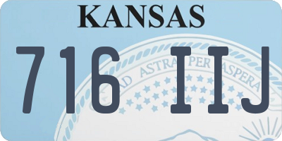 KS license plate 716IIJ