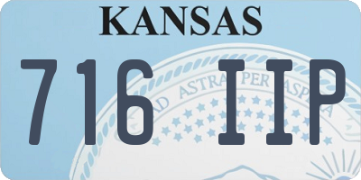 KS license plate 716IIP