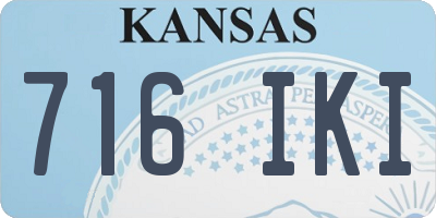 KS license plate 716IKI