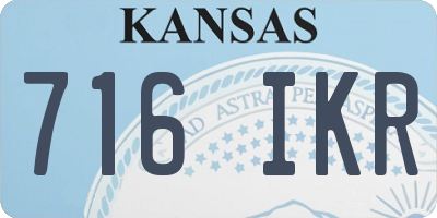 KS license plate 716IKR
