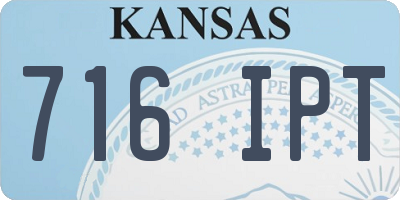 KS license plate 716IPT