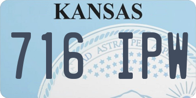 KS license plate 716IPW