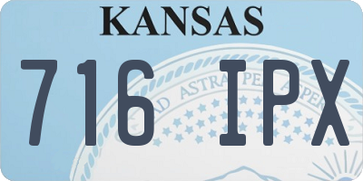 KS license plate 716IPX