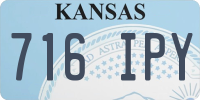 KS license plate 716IPY