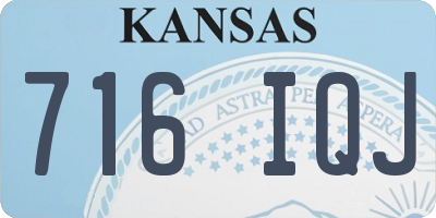 KS license plate 716IQJ
