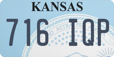 KS license plate 716IQP