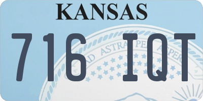 KS license plate 716IQT