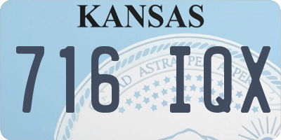 KS license plate 716IQX