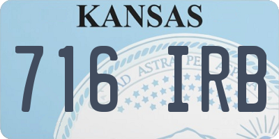 KS license plate 716IRB