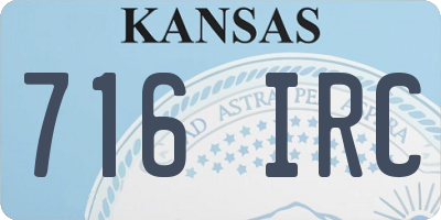 KS license plate 716IRC