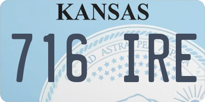 KS license plate 716IRE