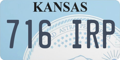 KS license plate 716IRP