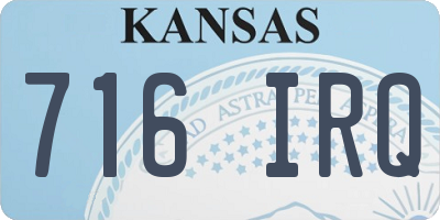 KS license plate 716IRQ