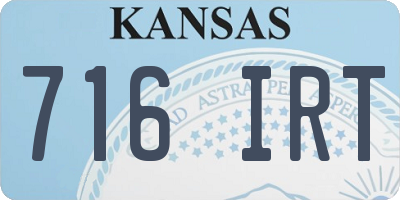 KS license plate 716IRT