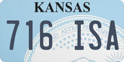 KS license plate 716ISA
