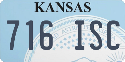 KS license plate 716ISC