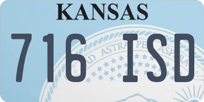KS license plate 716ISD