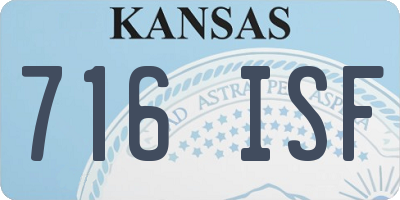 KS license plate 716ISF