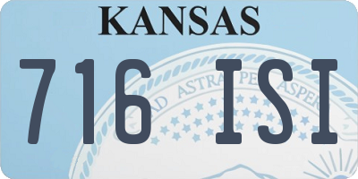 KS license plate 716ISI