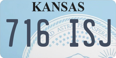 KS license plate 716ISJ
