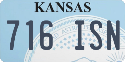KS license plate 716ISN