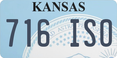 KS license plate 716ISO