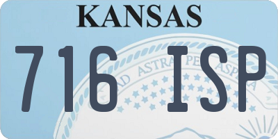 KS license plate 716ISP