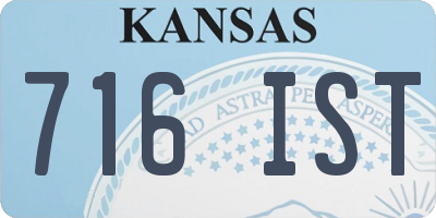 KS license plate 716IST