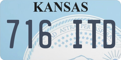 KS license plate 716ITD