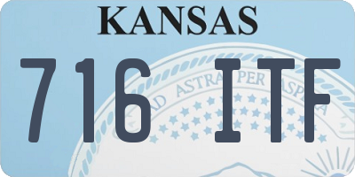 KS license plate 716ITF