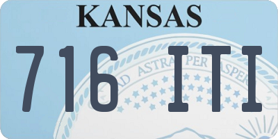 KS license plate 716ITI