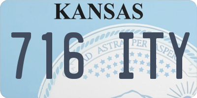 KS license plate 716ITY