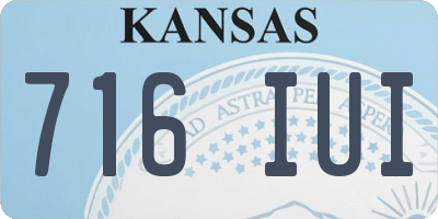 KS license plate 716IUI