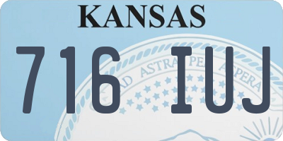 KS license plate 716IUJ
