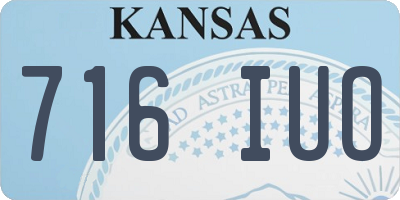 KS license plate 716IUO