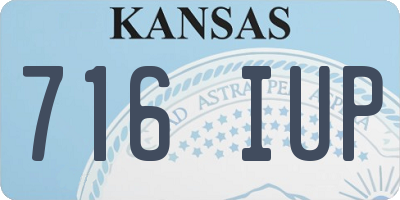 KS license plate 716IUP