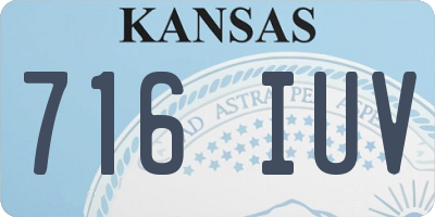KS license plate 716IUV