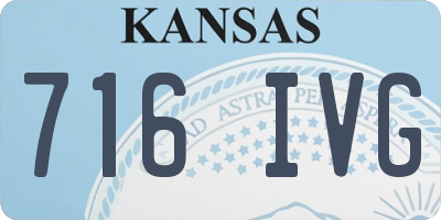 KS license plate 716IVG