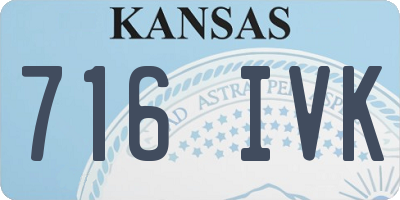 KS license plate 716IVK