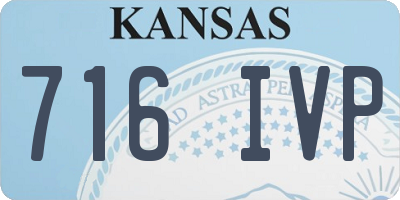 KS license plate 716IVP