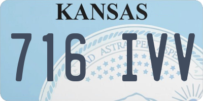 KS license plate 716IVV