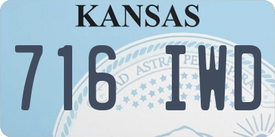 KS license plate 716IWD