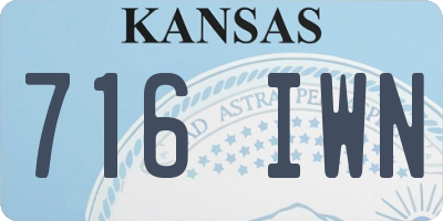 KS license plate 716IWN