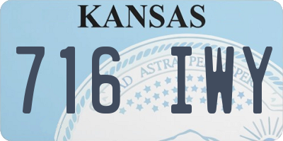 KS license plate 716IWY