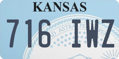 KS license plate 716IWZ